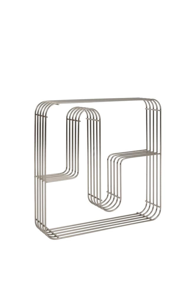 Curva Display Square Wall Shelf Silver