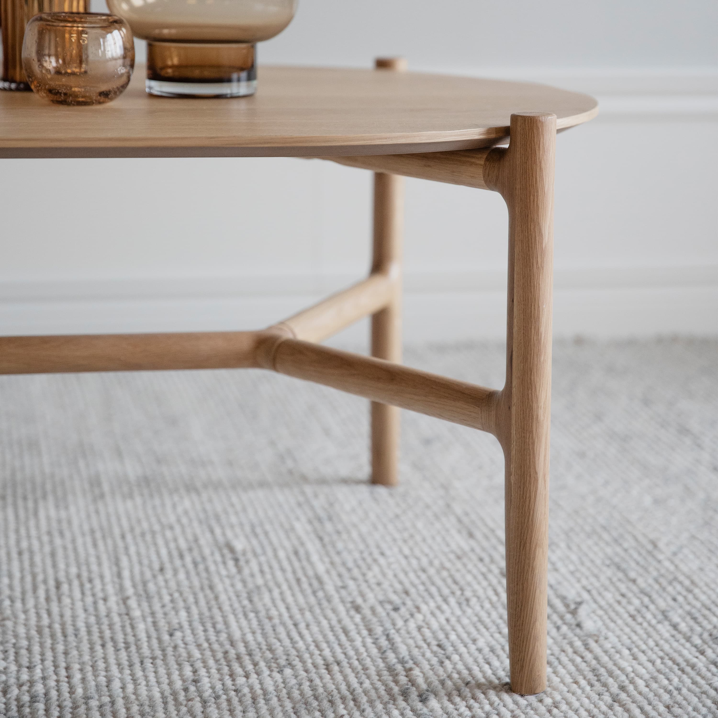 Holton Coffee Table Oval Oak 130x65cm
