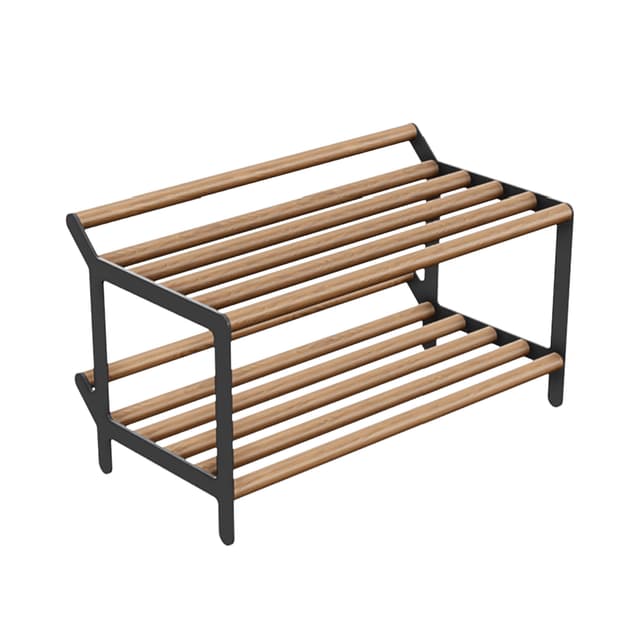Tamburin Schuhablage Eiche/Schwarz 60cm