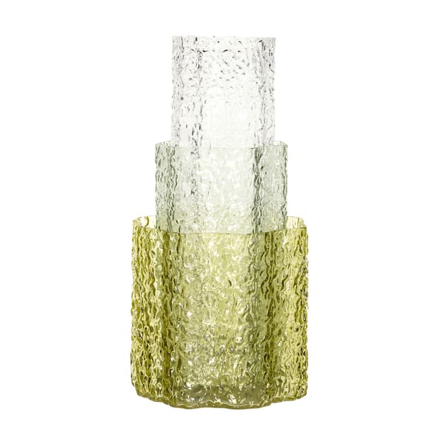 Triple Vase Green Clear 3-pack