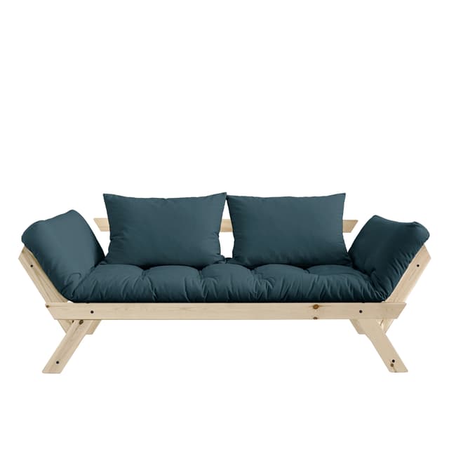 Bebop Tagesbett Natur/Petrolblau 174cm