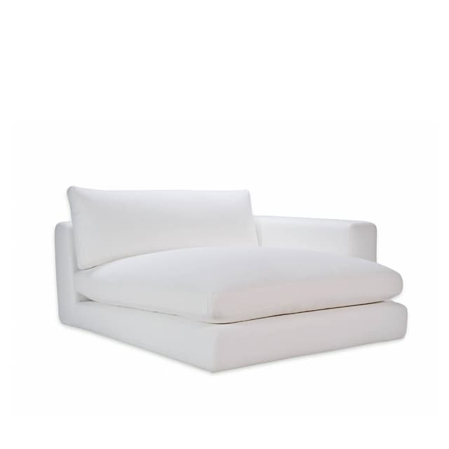 Capri 1,5-Sitzer Divanmodul mit rechter Armlehne Weiß 142x155