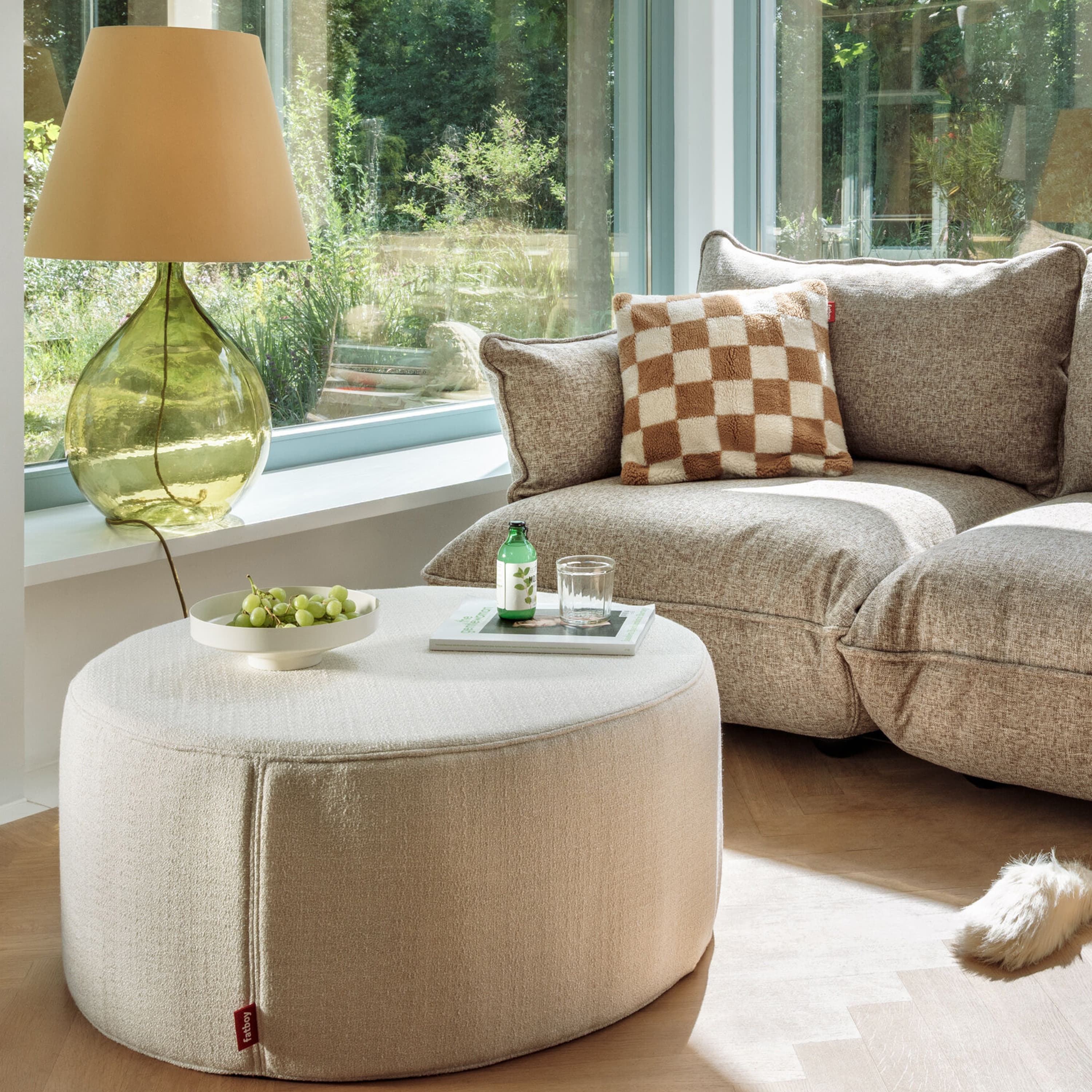 Pfffh Recycled Bouclé Sittpuff Creme