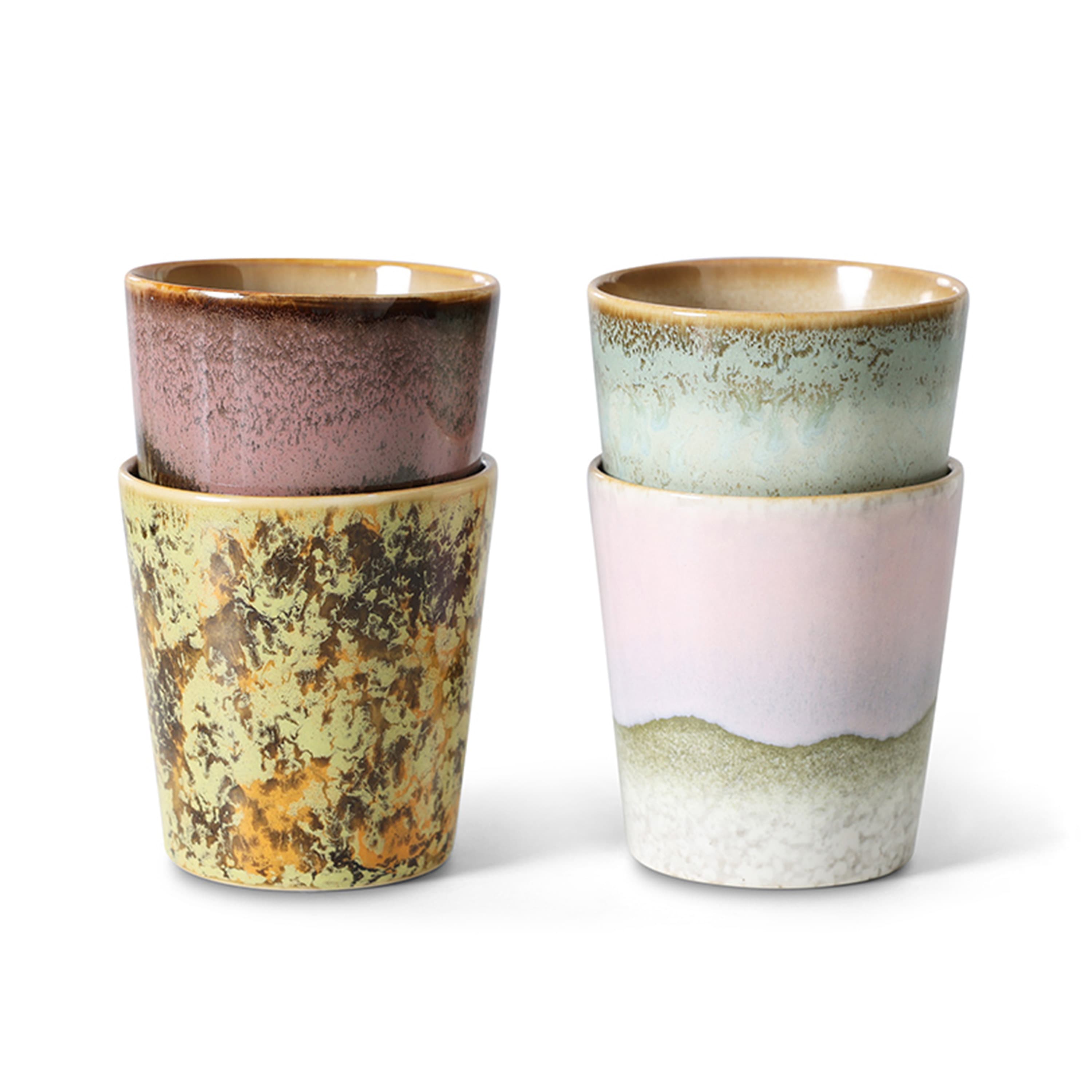70s Ceramics Coffee Cup Serendipity 4-pack