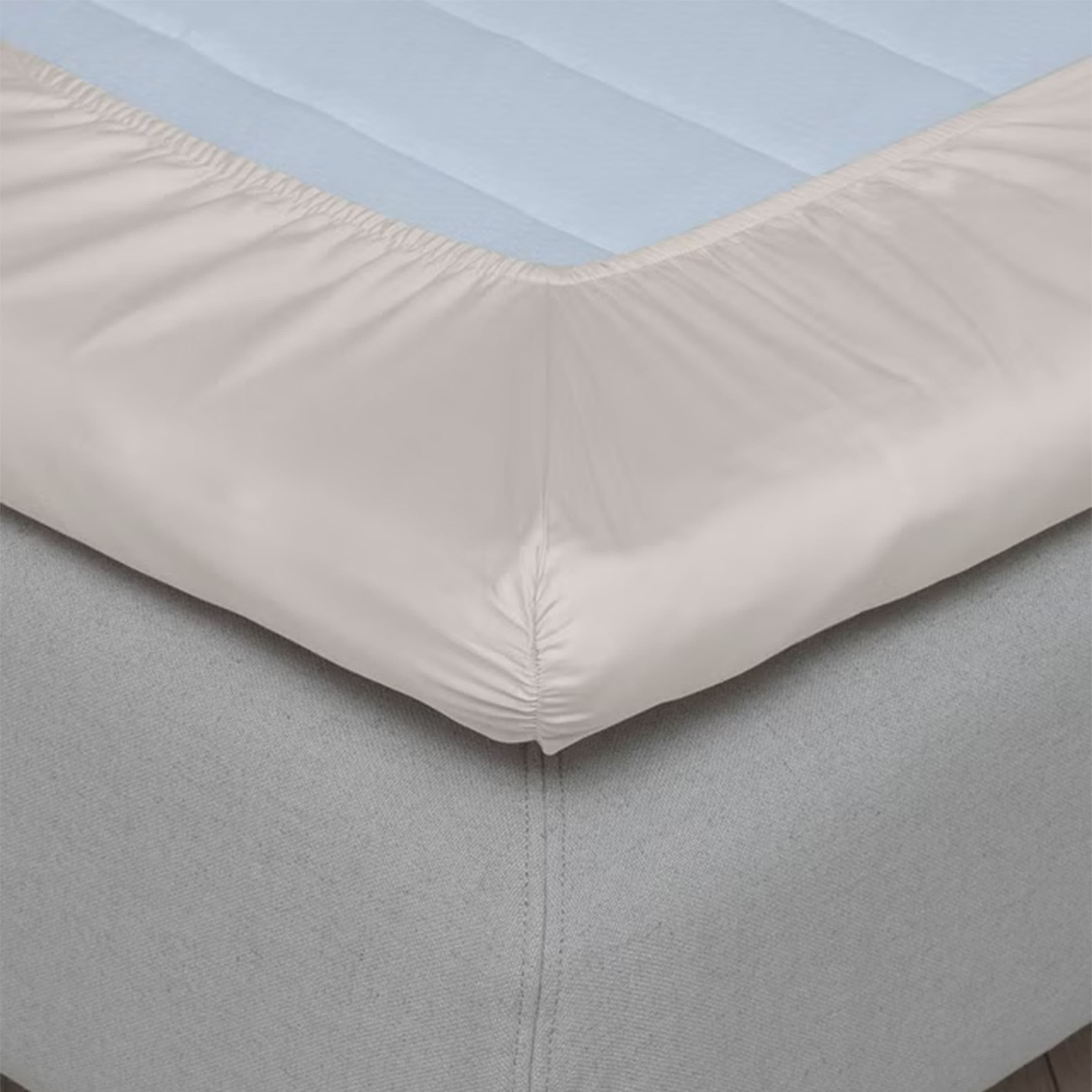 Umschlaglaken Satin Beige 90x200