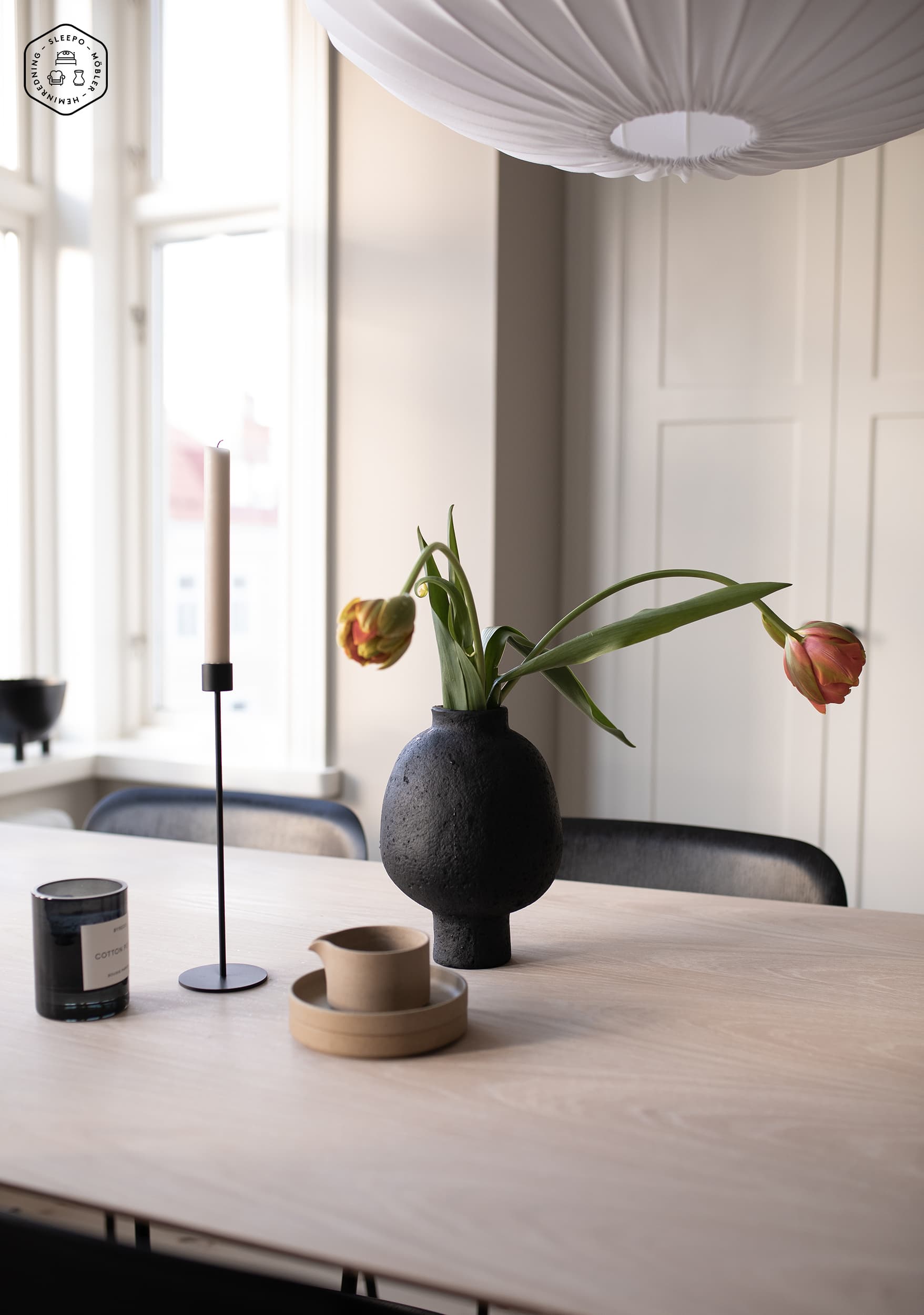Candlestick Black 29cm