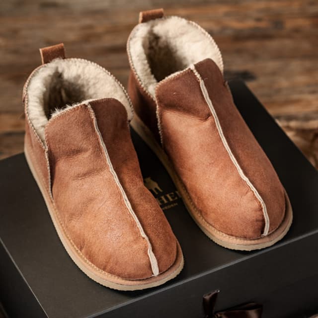 Anton Hausschuhe Antik Cognac 45