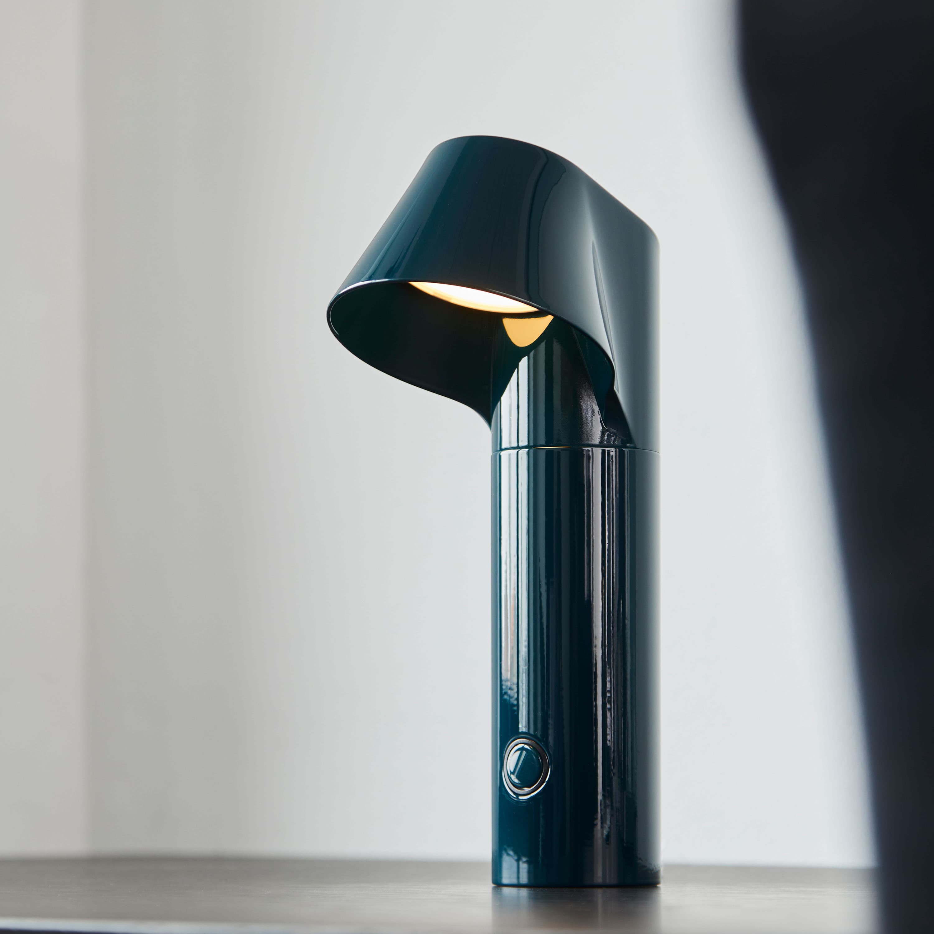 Willow Portable Table Lamp Midnight Green 30cm