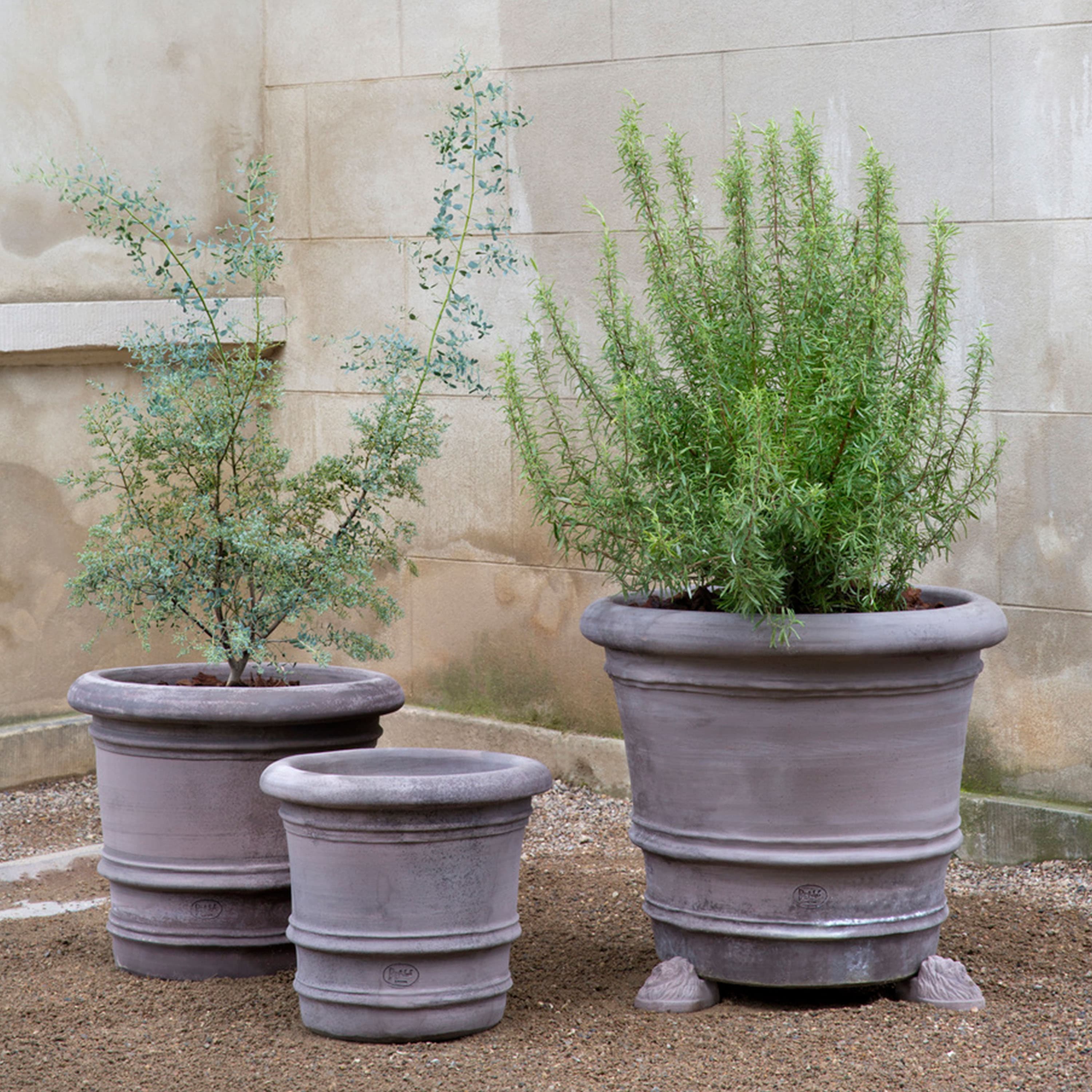 Lucca Pot Raw Grey Terracotta Ø60