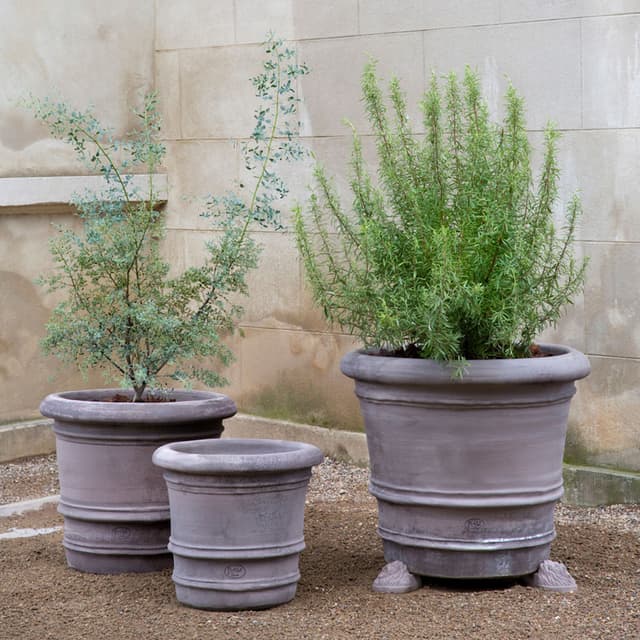 Lucca Pot Raw Grey Terracotta Ø60
