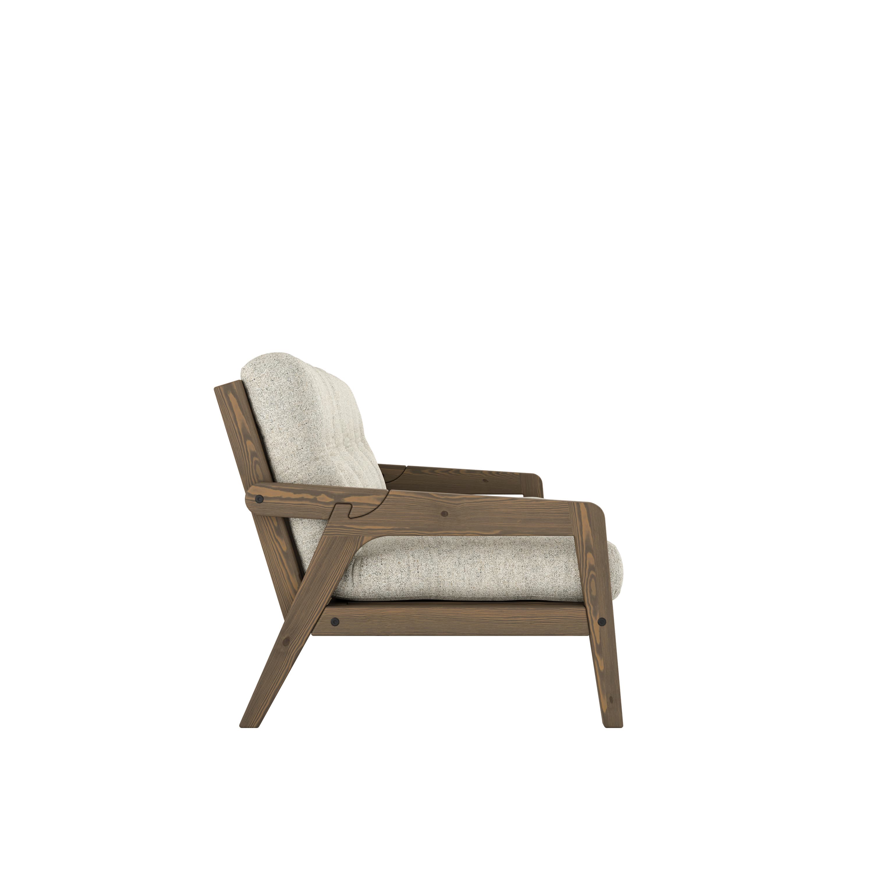 Grab Sofa Bed Carob Brown Lacquered/Soft Chalk 204cm