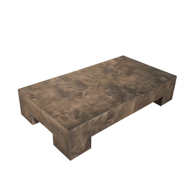 Chunky Coffee Table Brown Stained Poplar 130x70