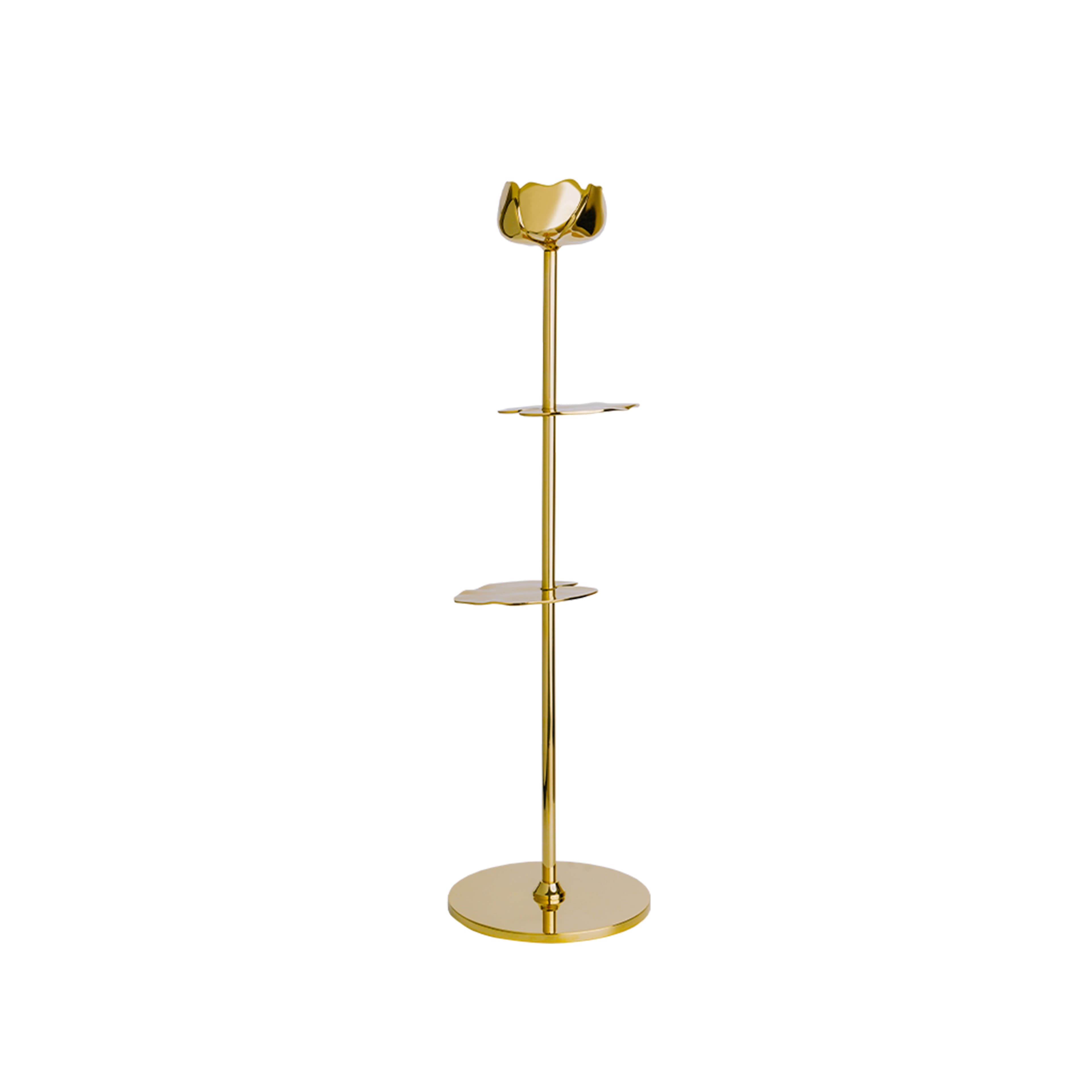 Ninfea Alta Kerzenständer Messing 35cm