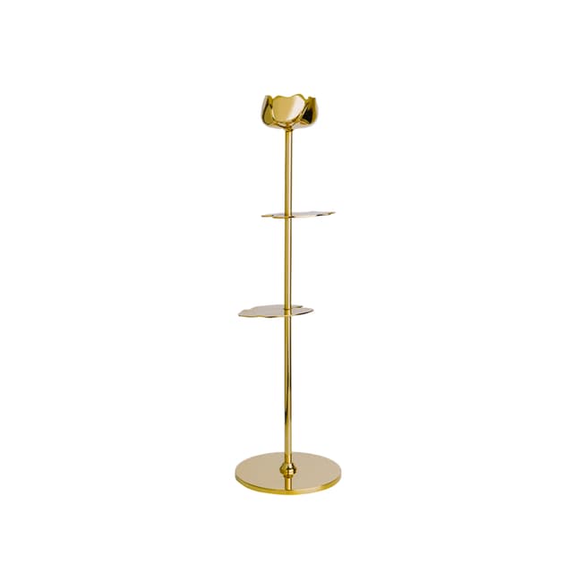 Ninfea Tall Candlestick Brass 35cm