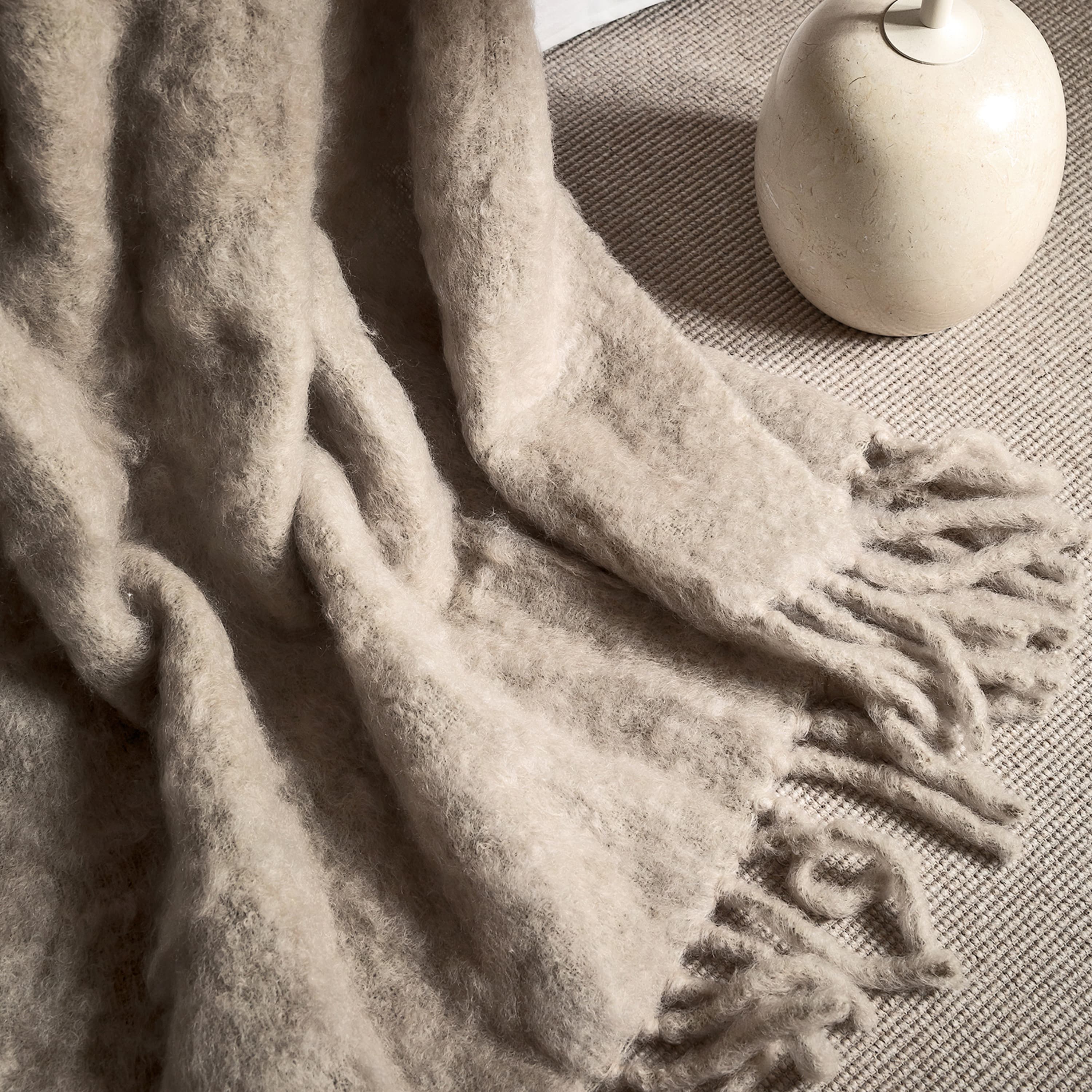 Luxury Kid Mohair Decke Light Taupe