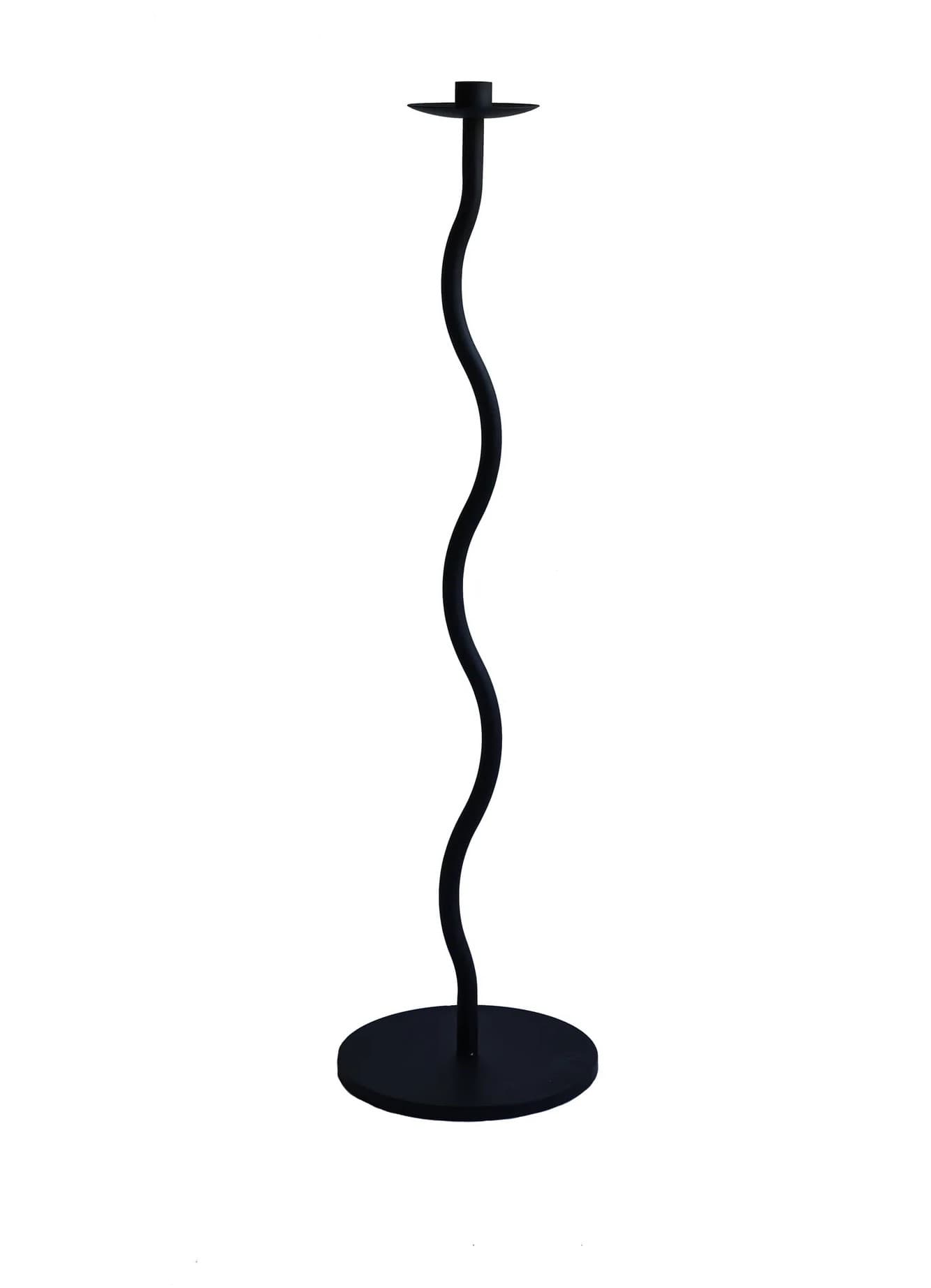 Curved Bodenleuchter Schwarz 75cm