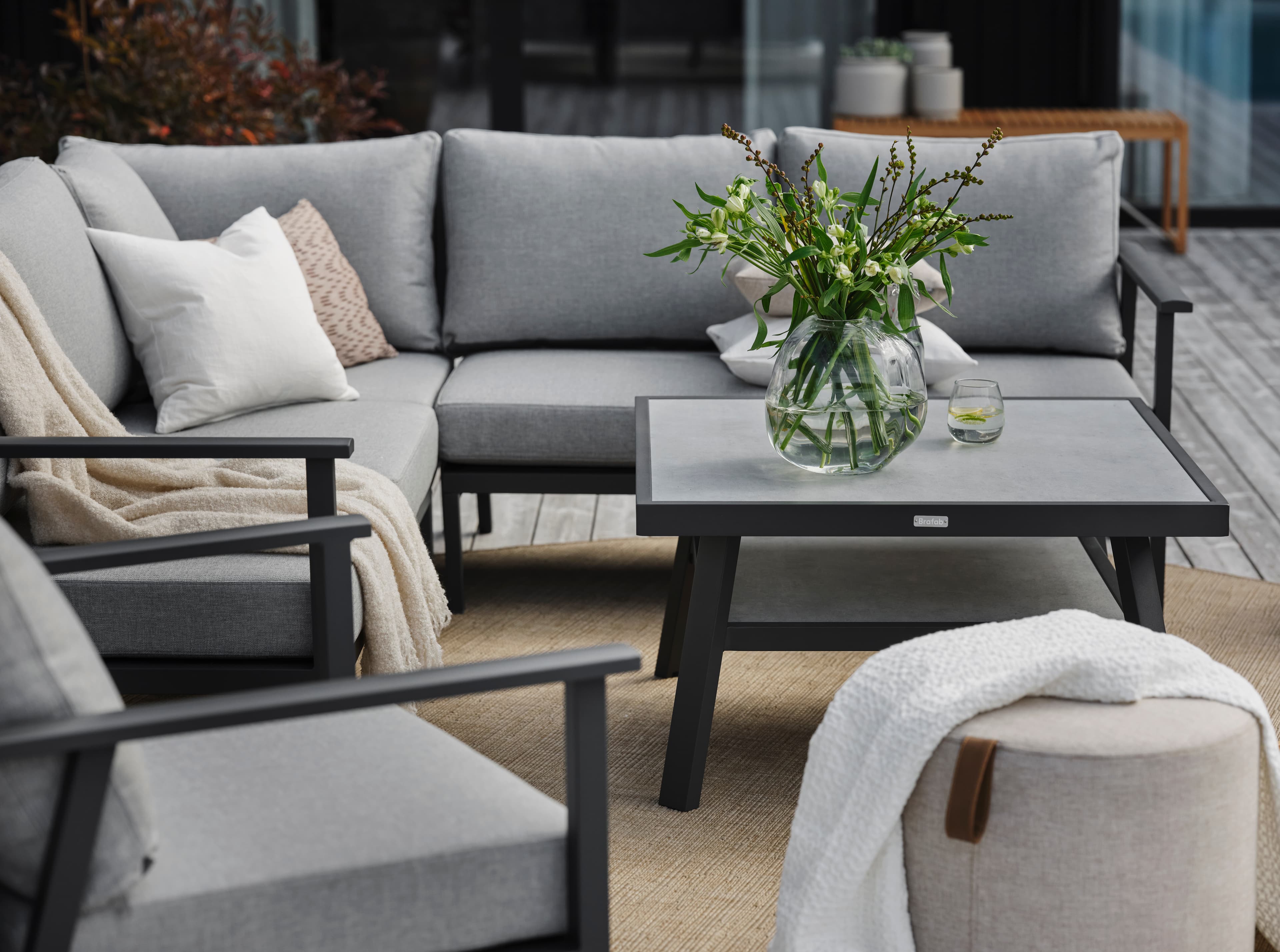 Samvaro Loungestol Antracit/Pearl Grey 69cm