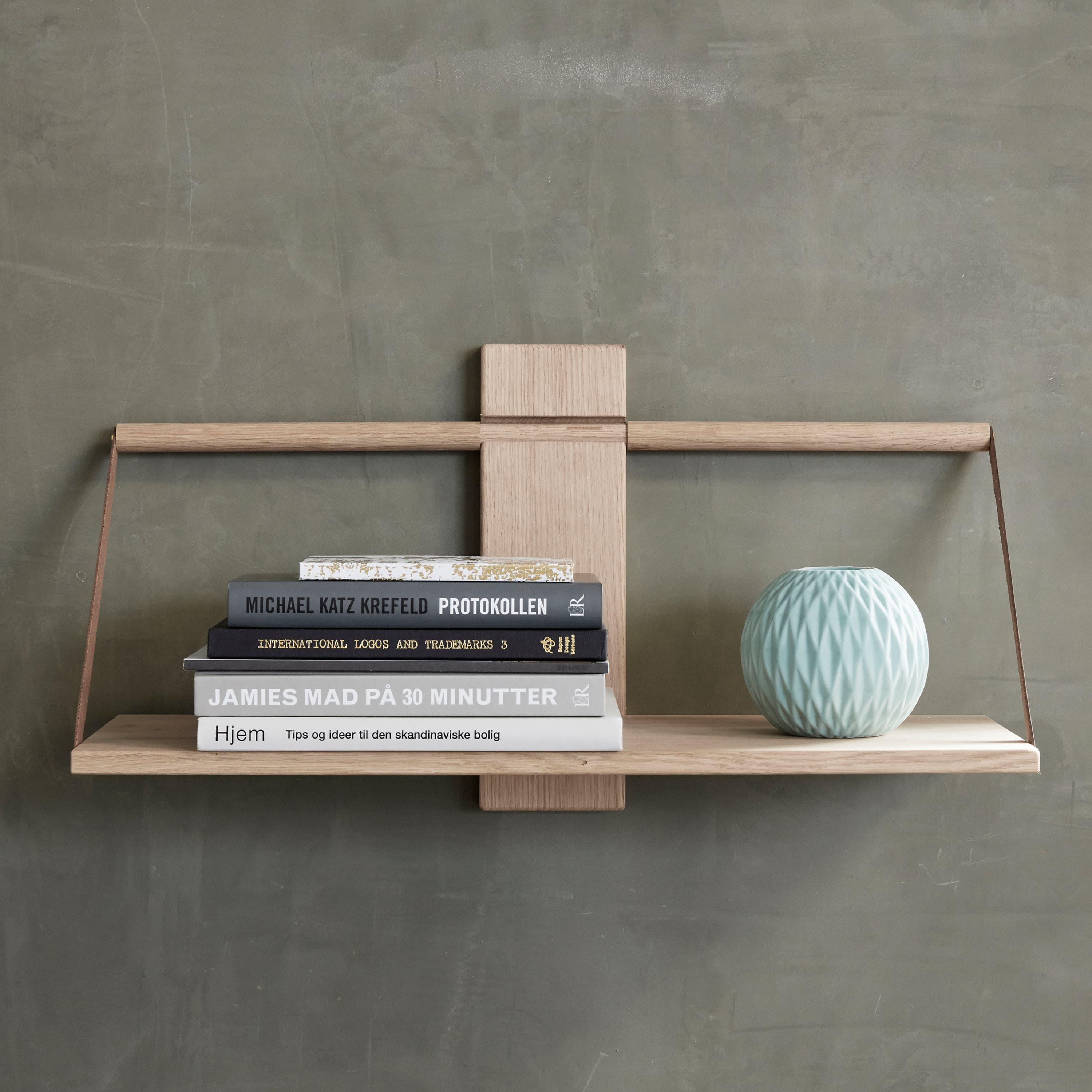 Wood Wall Wandregal Schwarz Medium