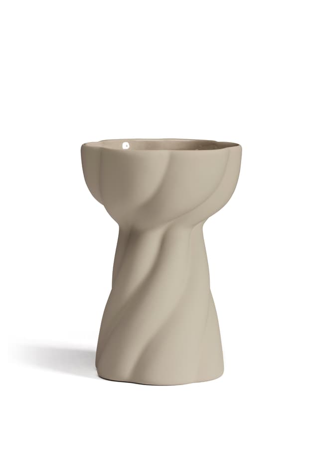 Twist Bulb Vase Sand 12cm
