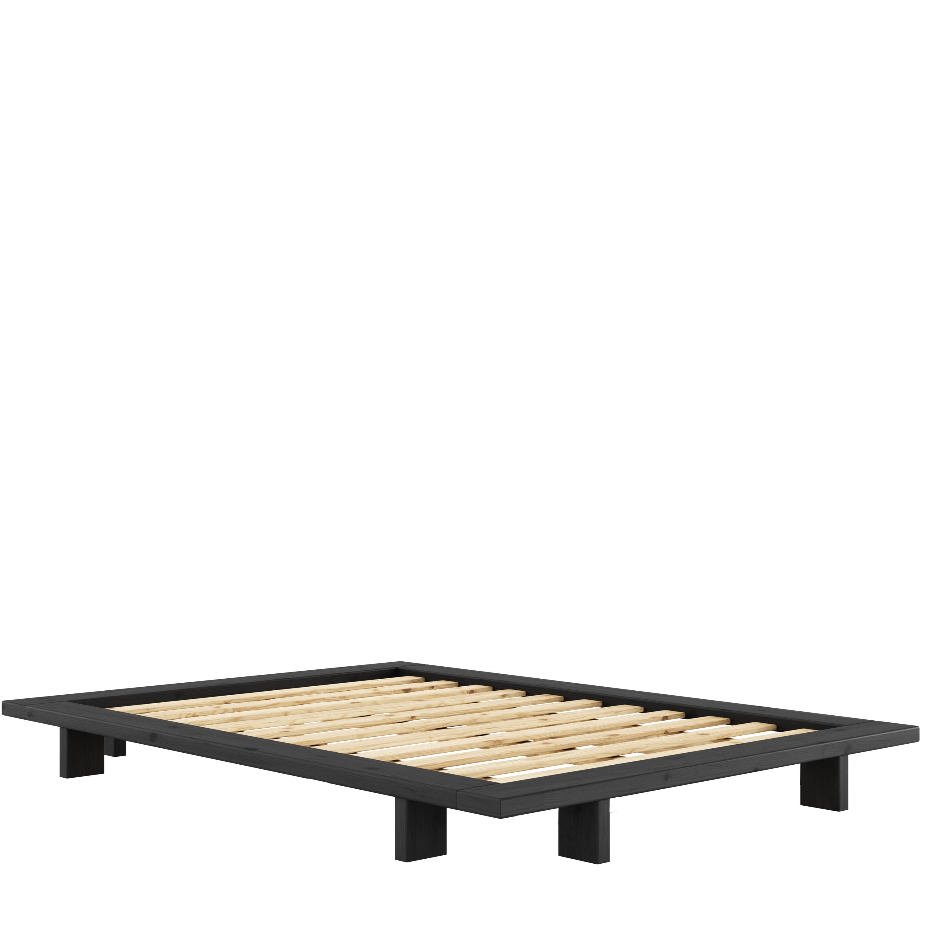 Japan Bettgestell Schwarz 140cm