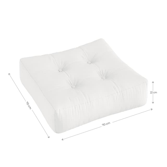 More Out Sitzpouf White 70x70cm