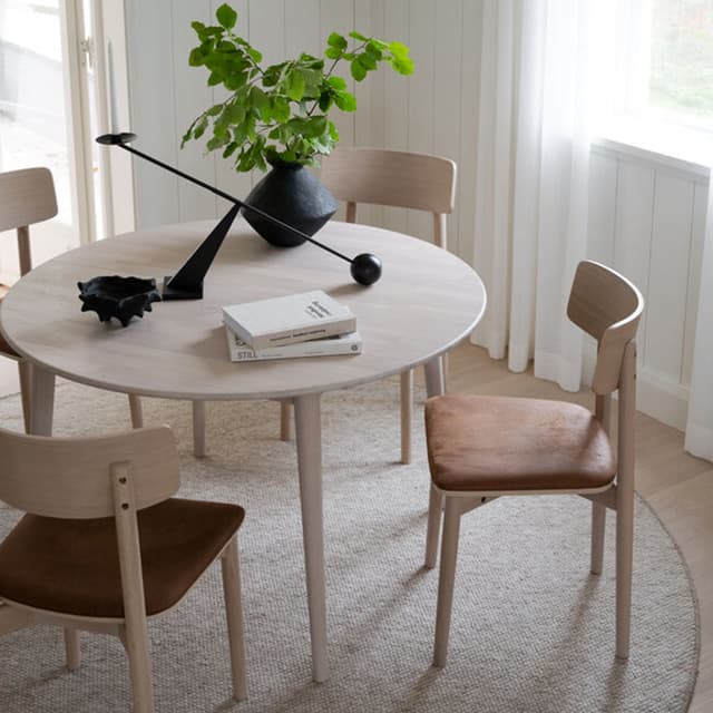 Tyler Dining Table White Pigmented Ø120+45