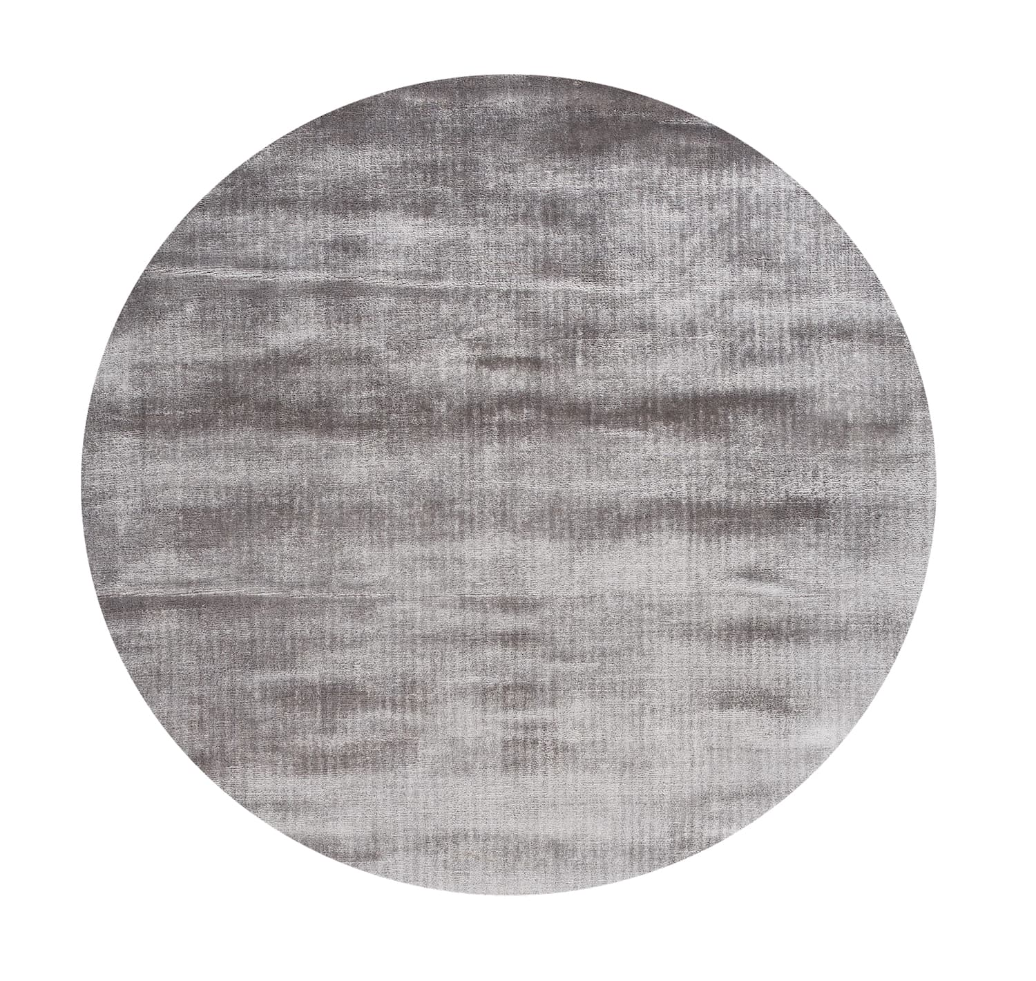 Lucens Round Viscose Rug Silver Ø200