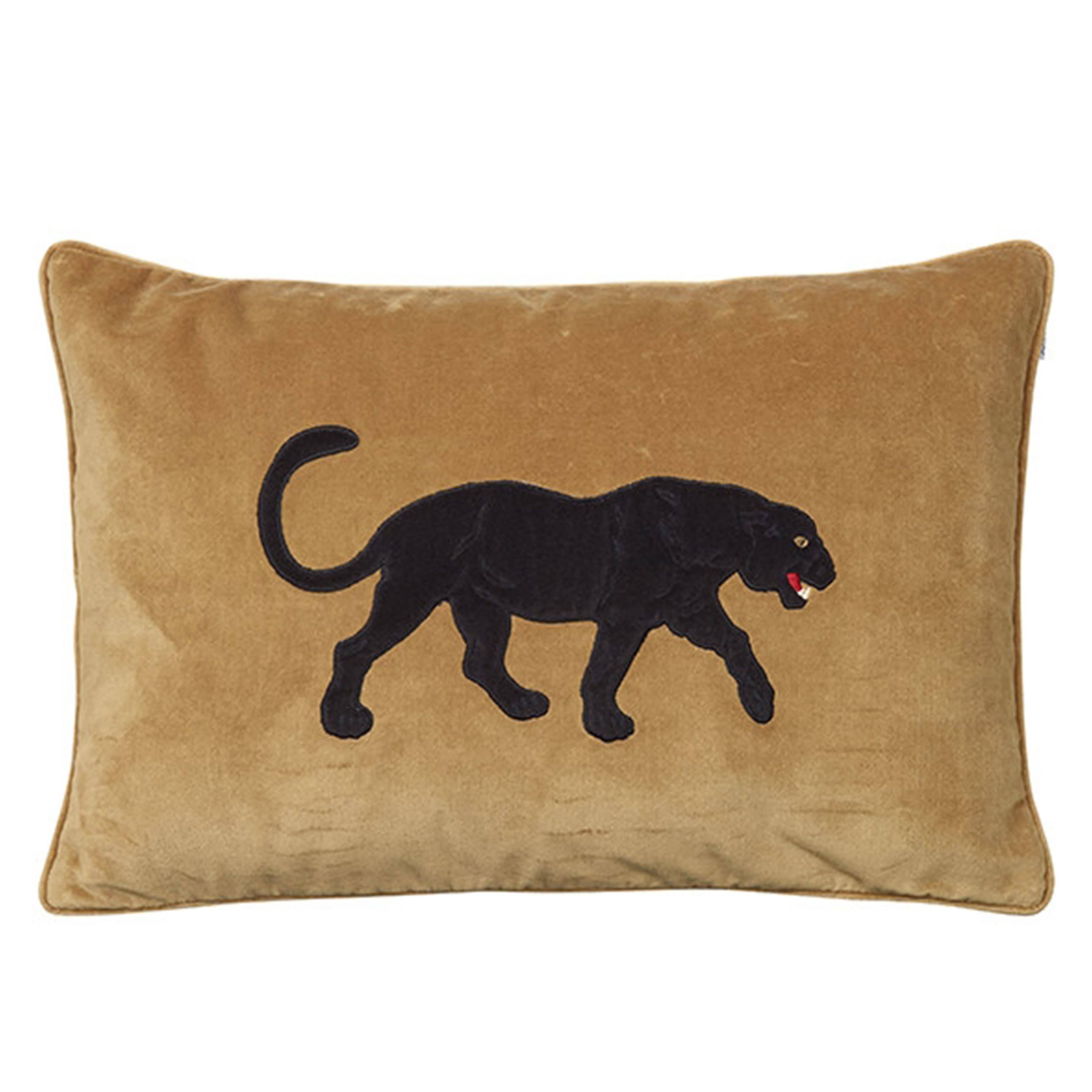 Black Panther Kissenbezug Samt Masala Gelb 40x60