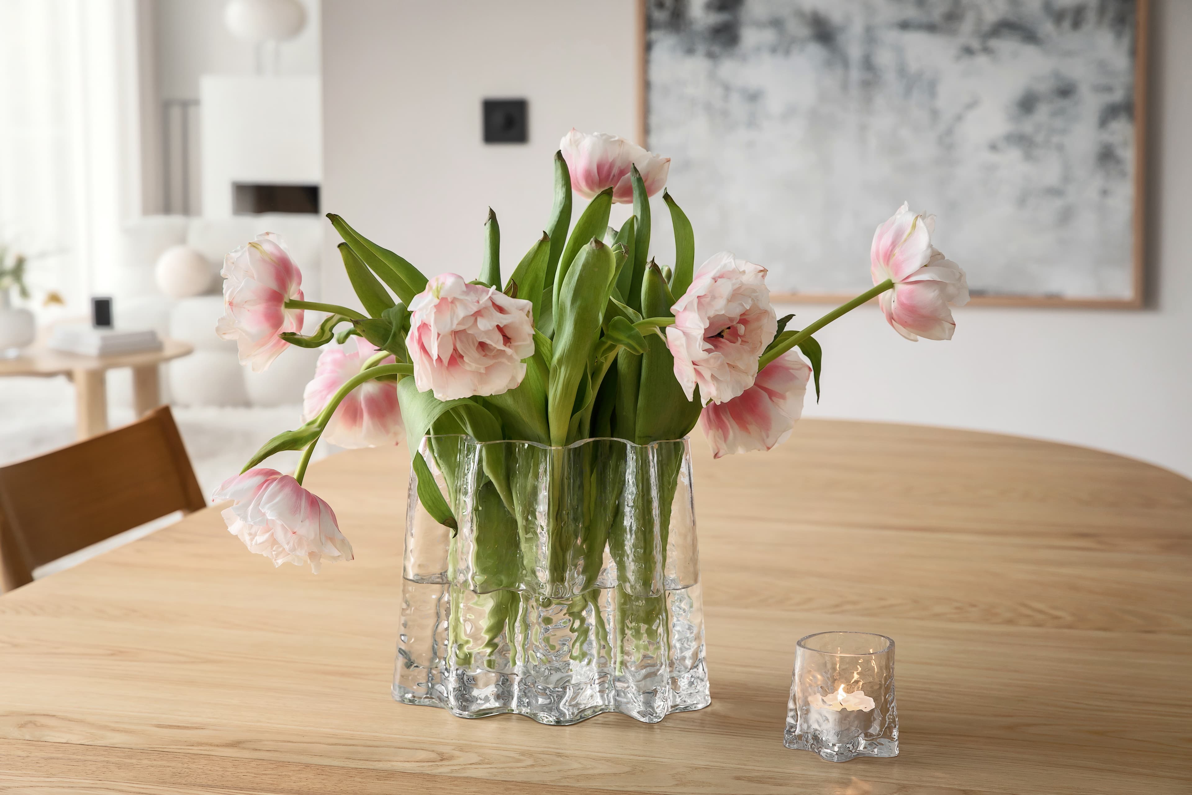 Gry Breite Vase, Klar, 24 cm