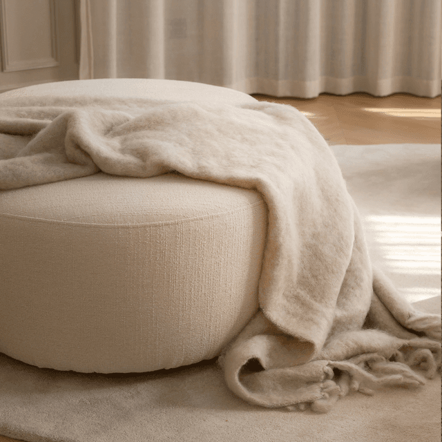 Luxury Kid Mohair Decke Light Taupe