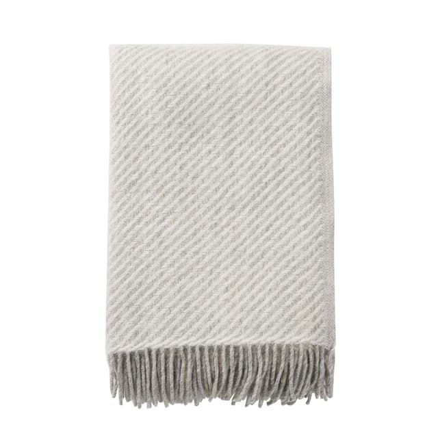 Carl Wool Throw White Mélange