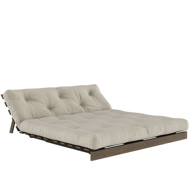 Roots Schlafsofa Braun/Leinen 160cm