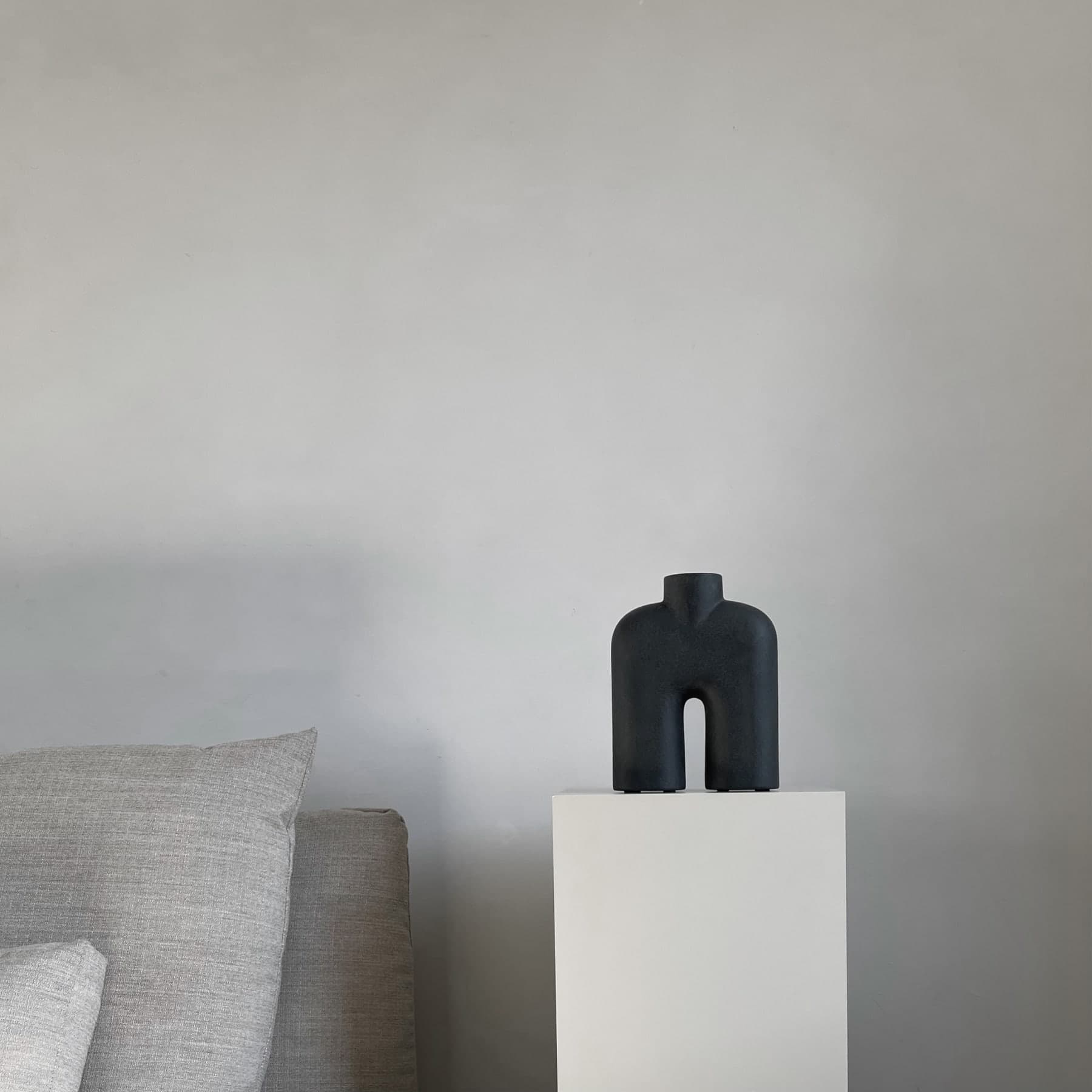 Cobra Tall Hohe Vase Schwarz Mini