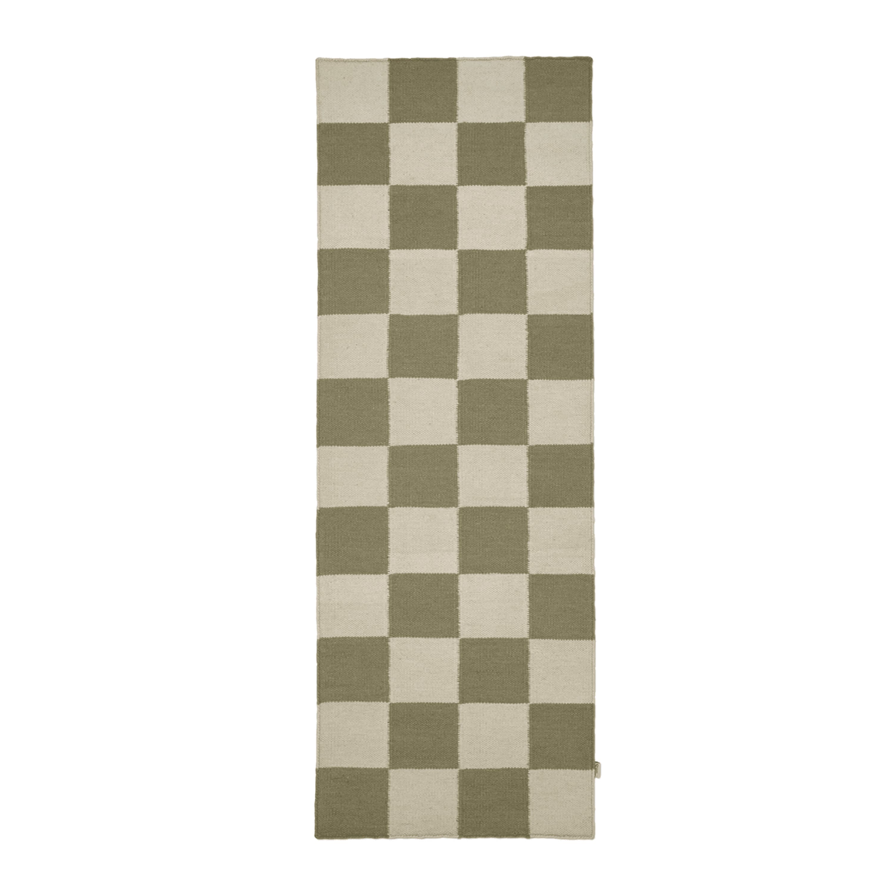 Square Teppichläufer Weiß/Grün 80x240