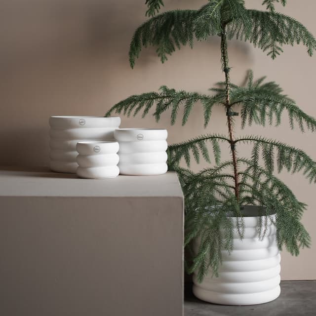 Mud Blumentopf Weiß Medium