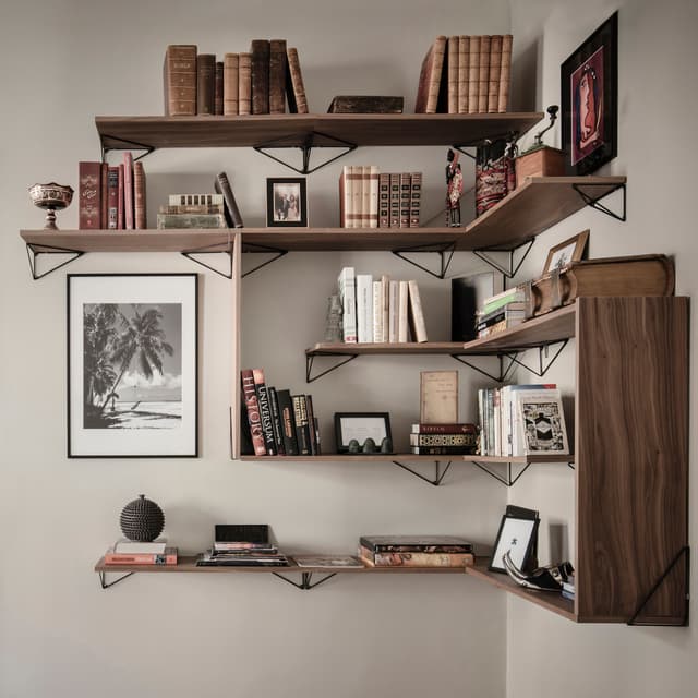 Pythagoras Shelf Walnut 20x60cm