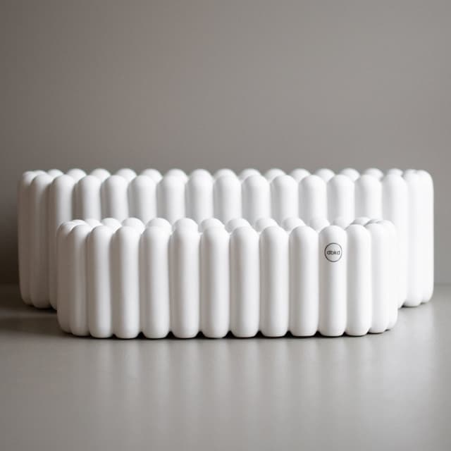 Mist Oval Blumentopf White Small