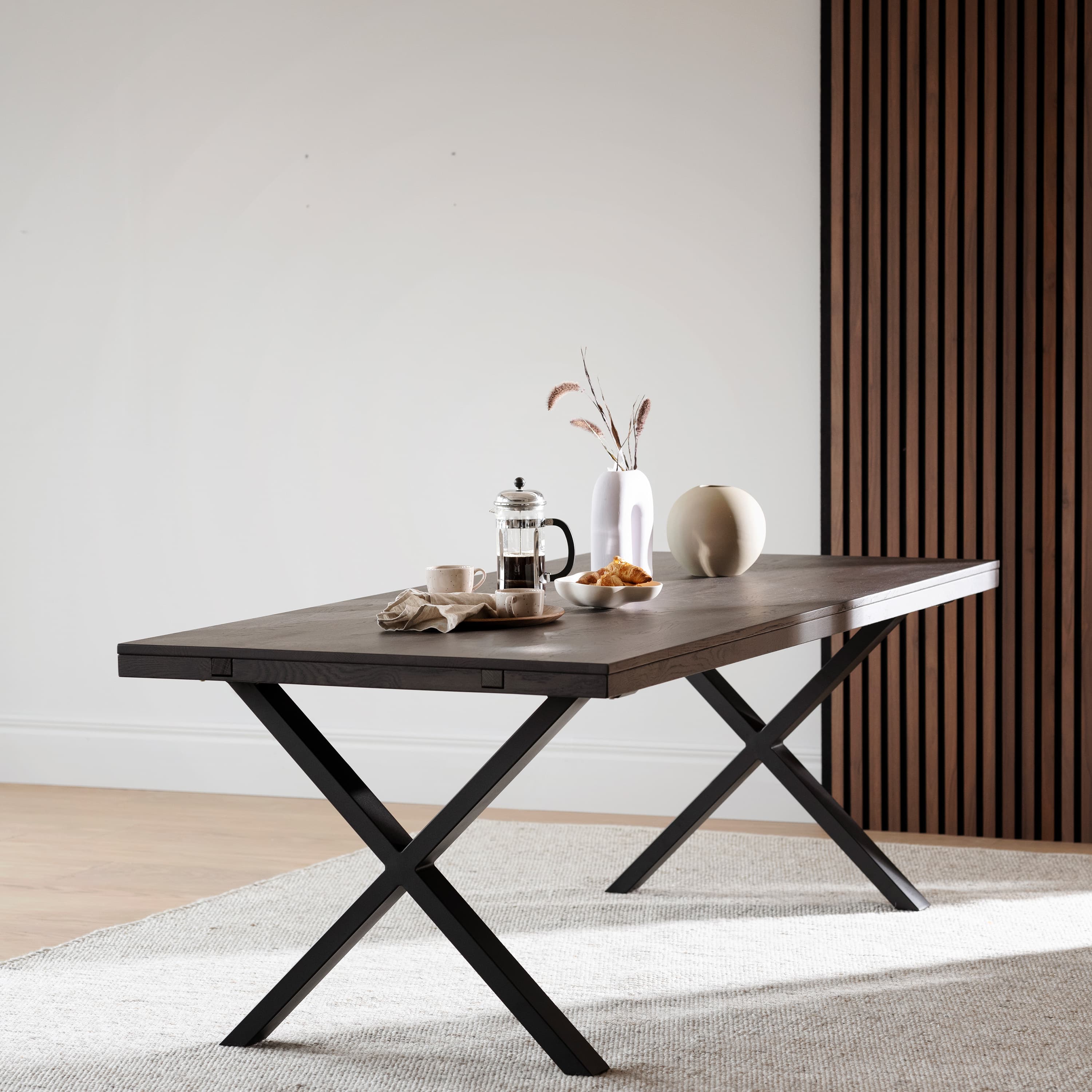 Brooklyn Esstisch X-Bein Dunkelbraune Eiche 170cm
