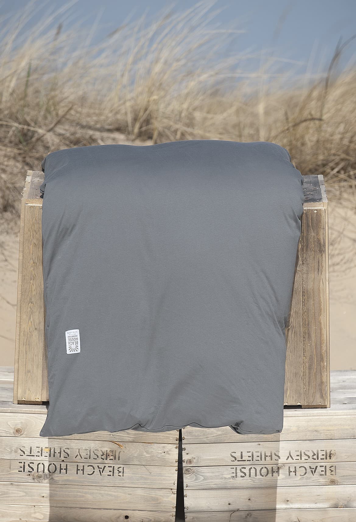 Plain Bettbezug Smoke 150x210