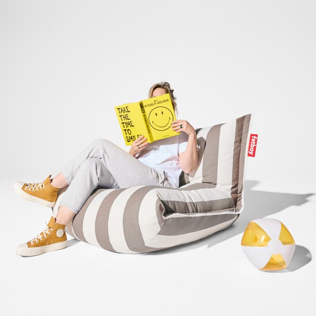 The BonBaron Outdoor Loungesessel Stripe Cacao