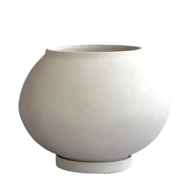 Sunao Blumentopf mit Untersetzer Birch Groß