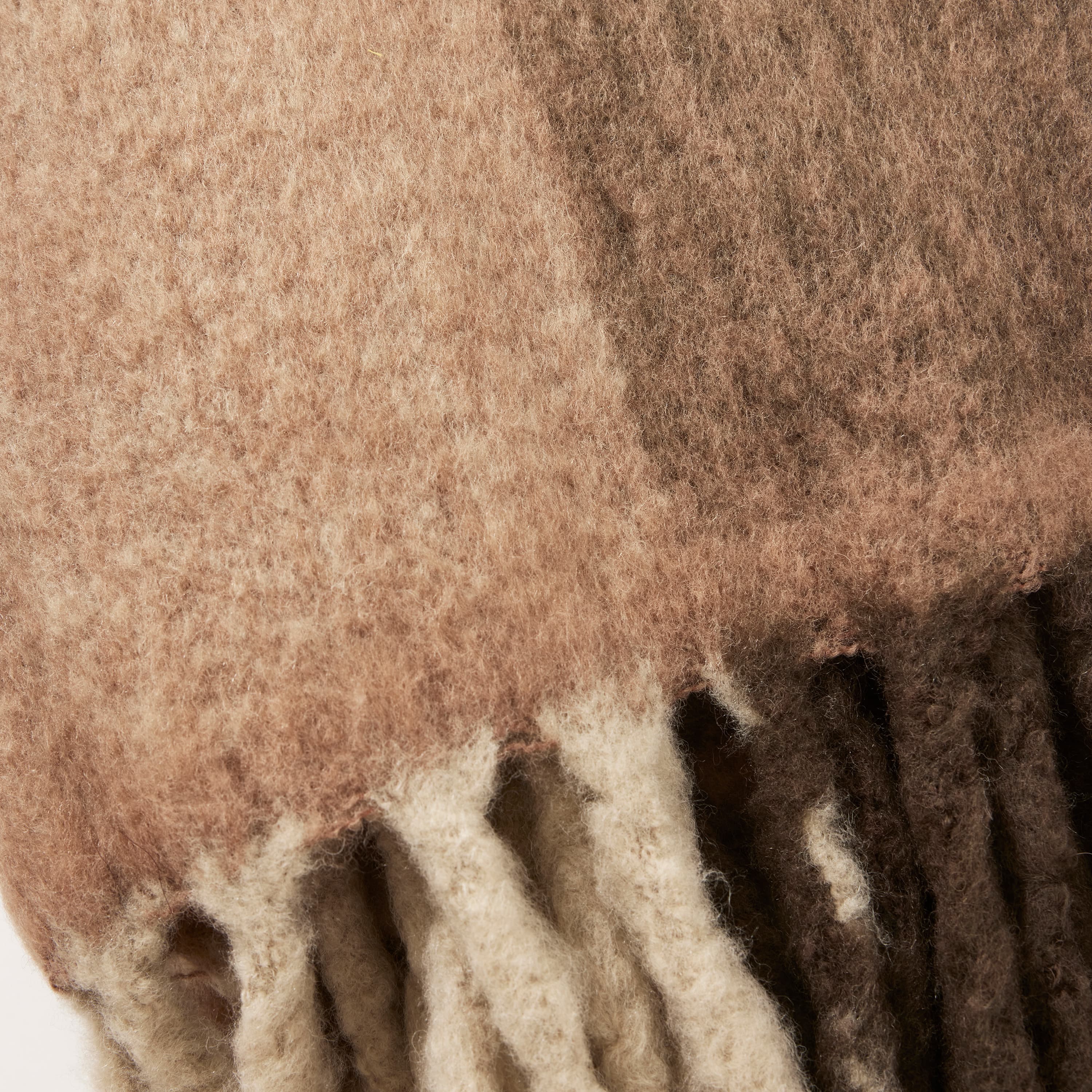 Brown Check Mohair Pläd 130x170