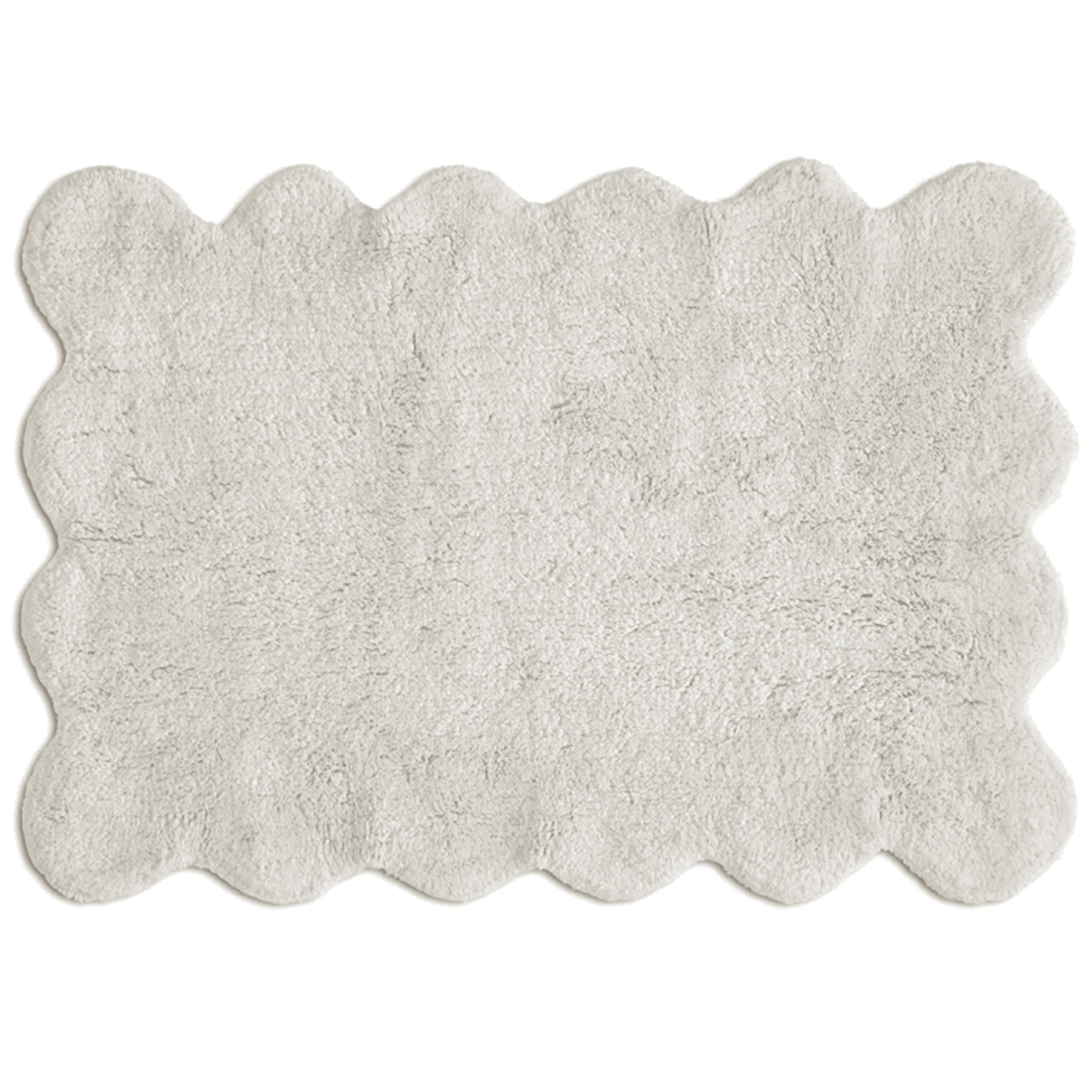 Clam Badezimmerteppich Weiß 60x90
