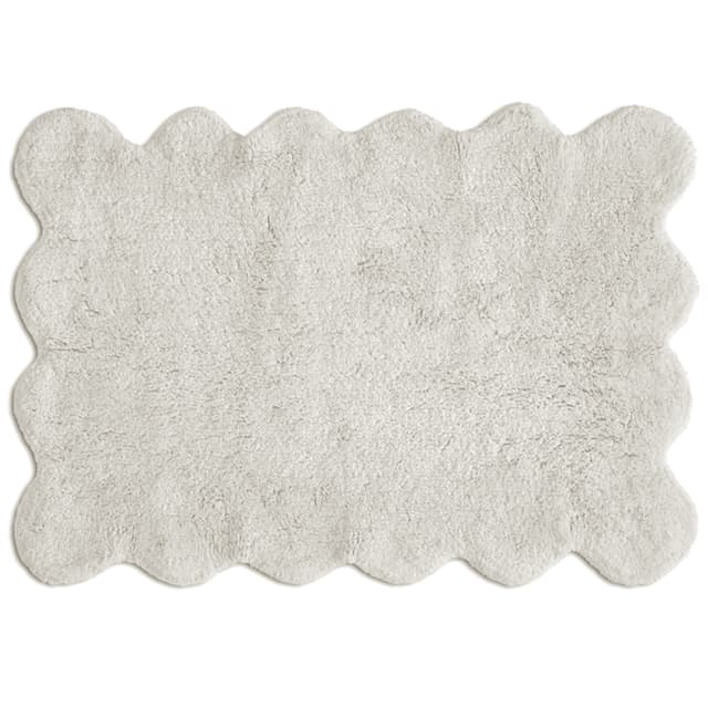 Clam Badezimmerteppich Weiß 60x90