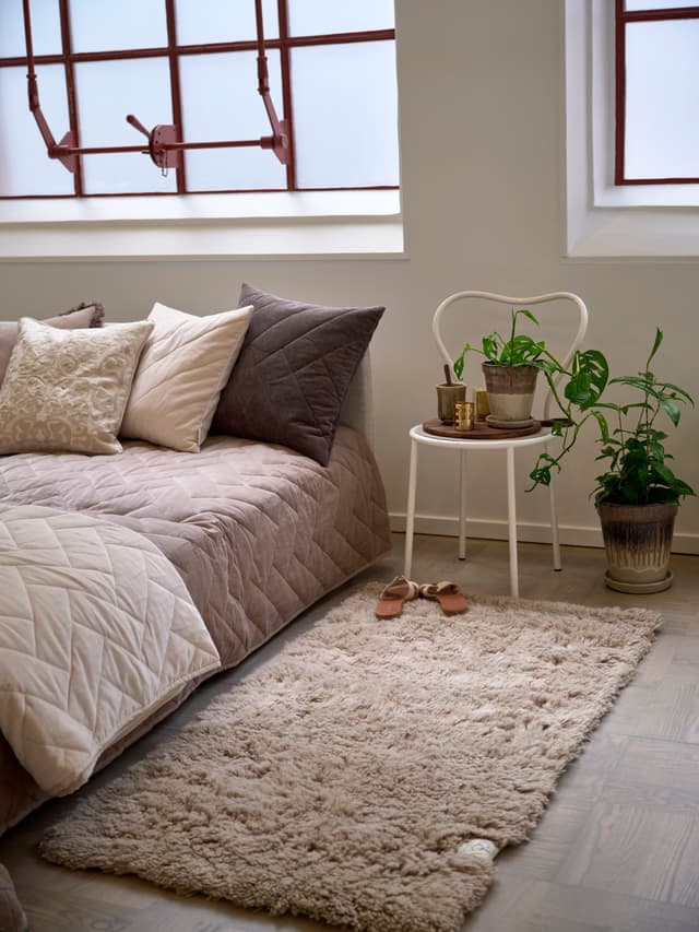 Cloudy Wollteppich Beige 80x150