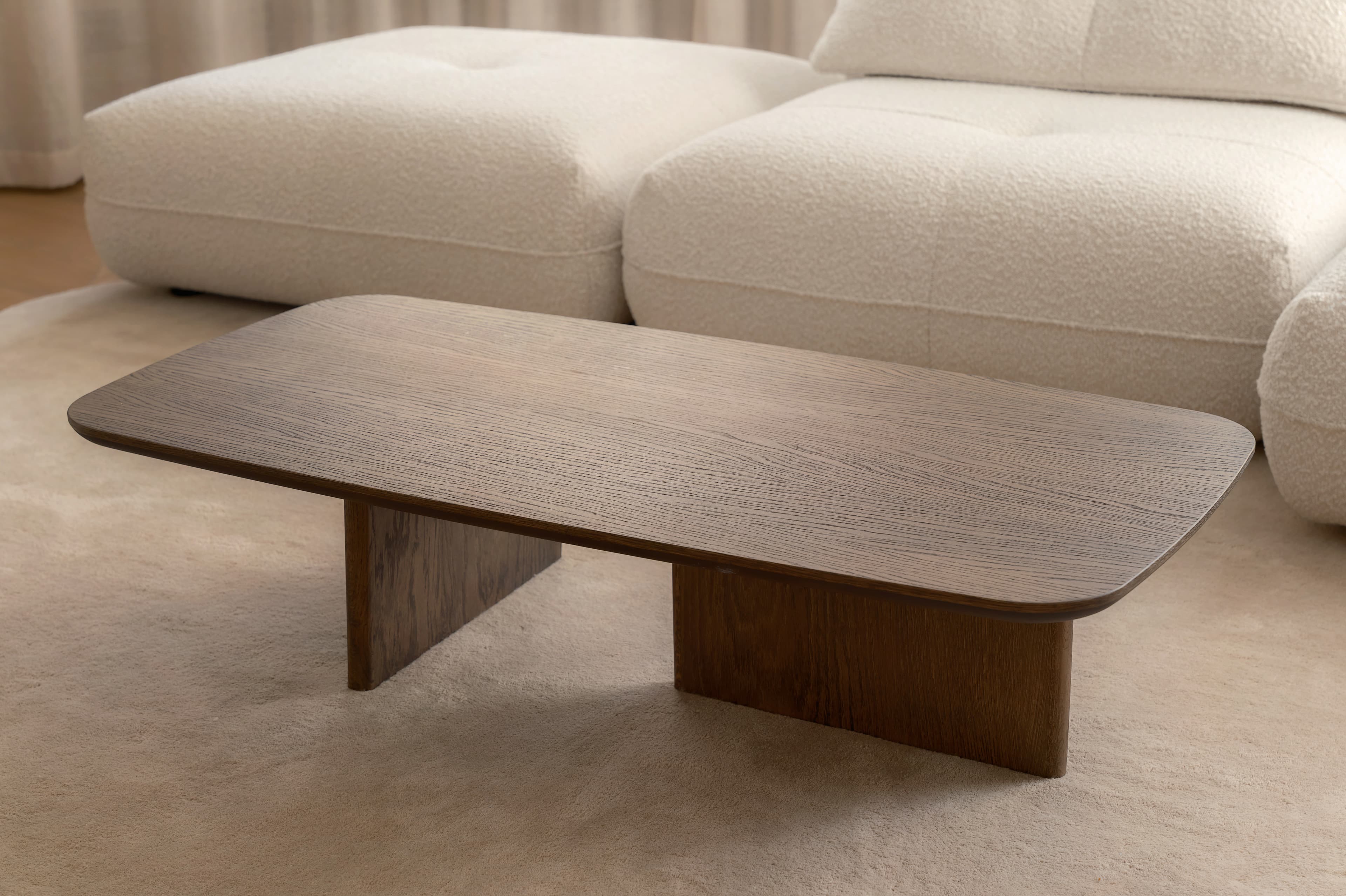 Ivy Coffee Table Brown Stained Oak 120cm