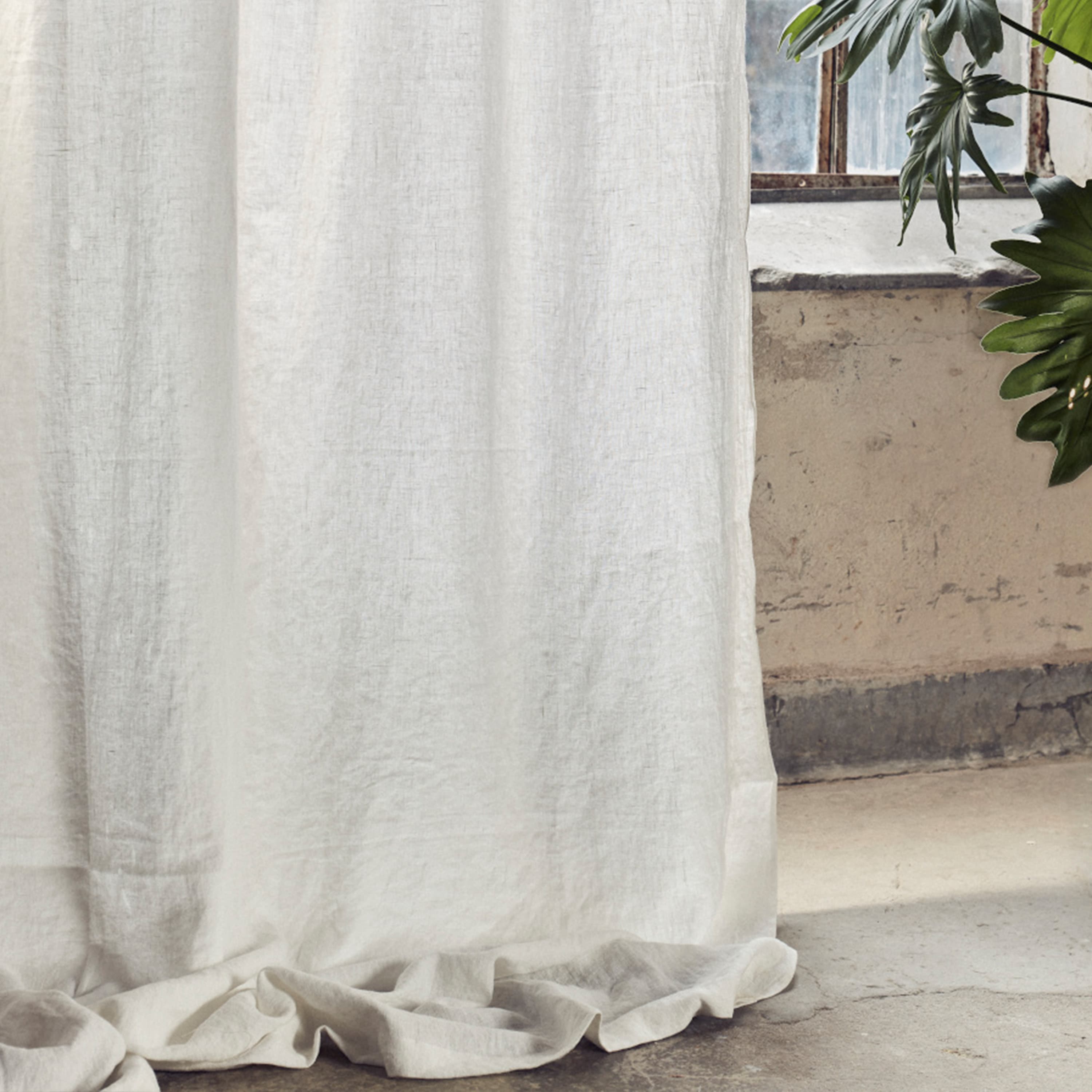 Lovely Curtain Length Linen Offwhite 260x280