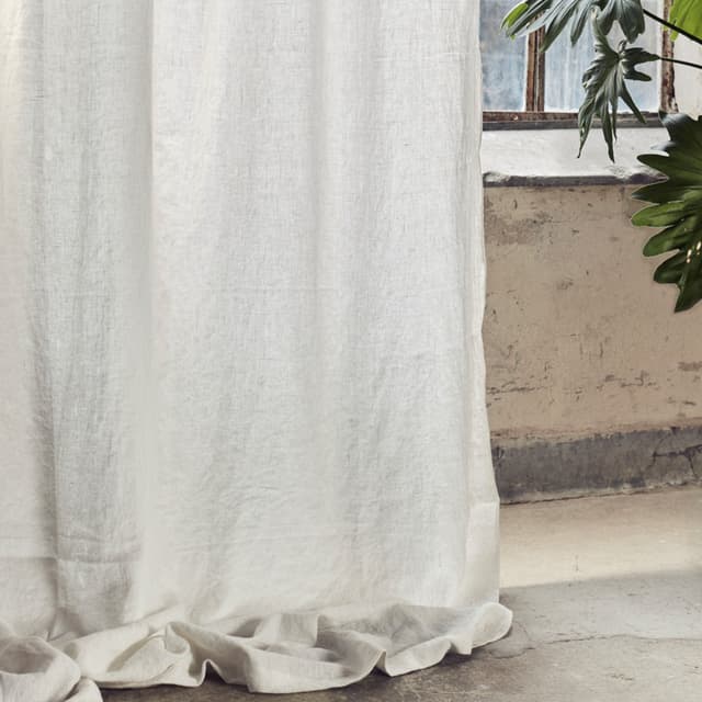 Lovely Curtain Length Linen Offwhite 260x280