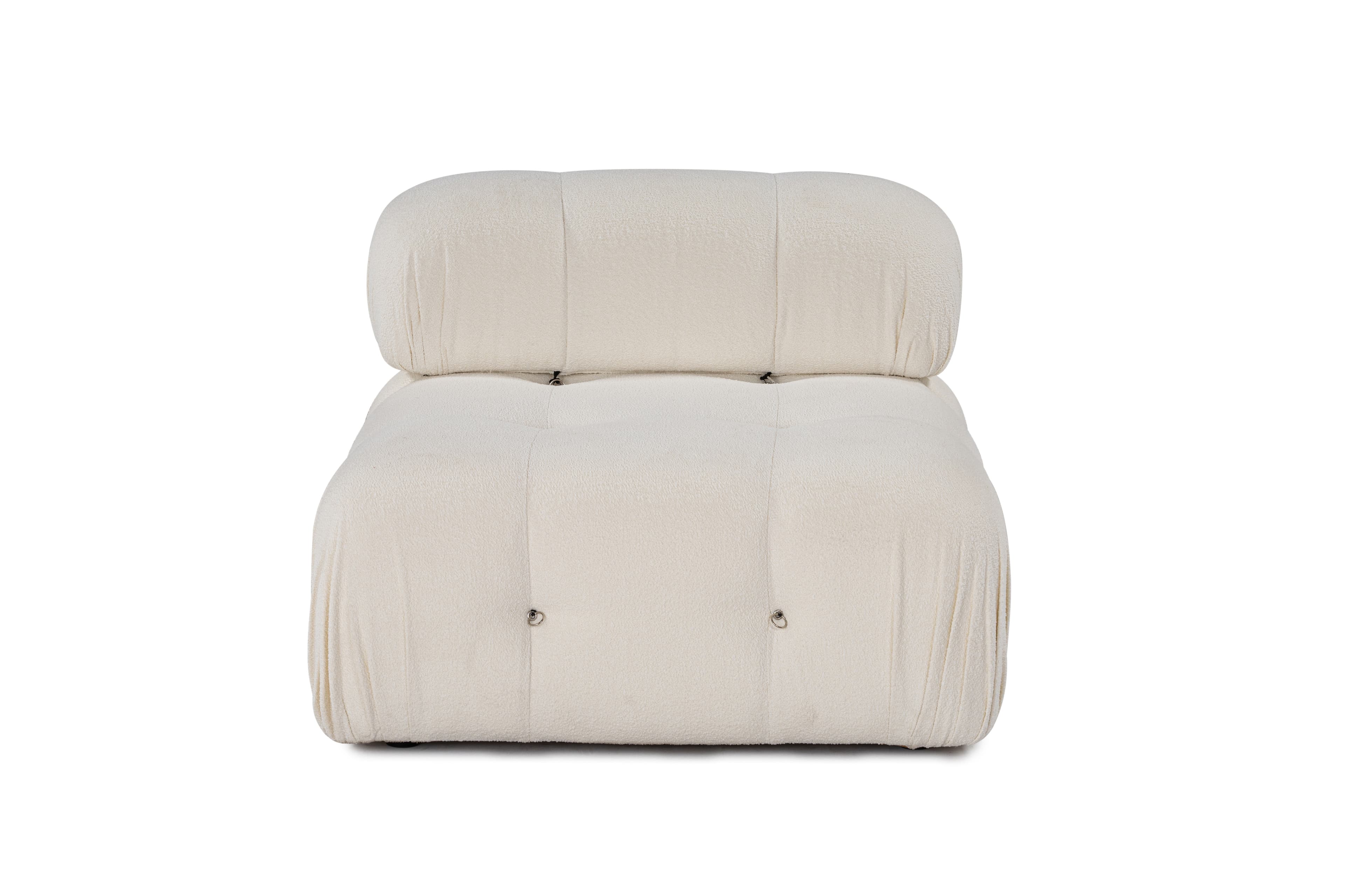 Blanca Mittelmodul White Bouclé