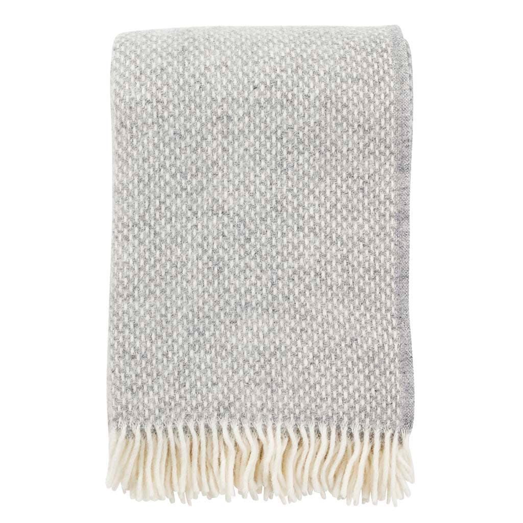 Preppy Wolldecke Grau Melange